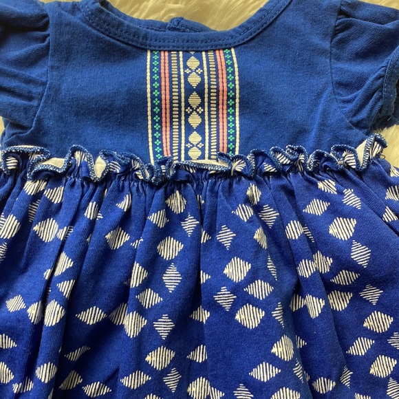 **LAST CHANCE!! Carter’s Royal Blue Pattern Newborn Baby Dress - Picture 4 of 7